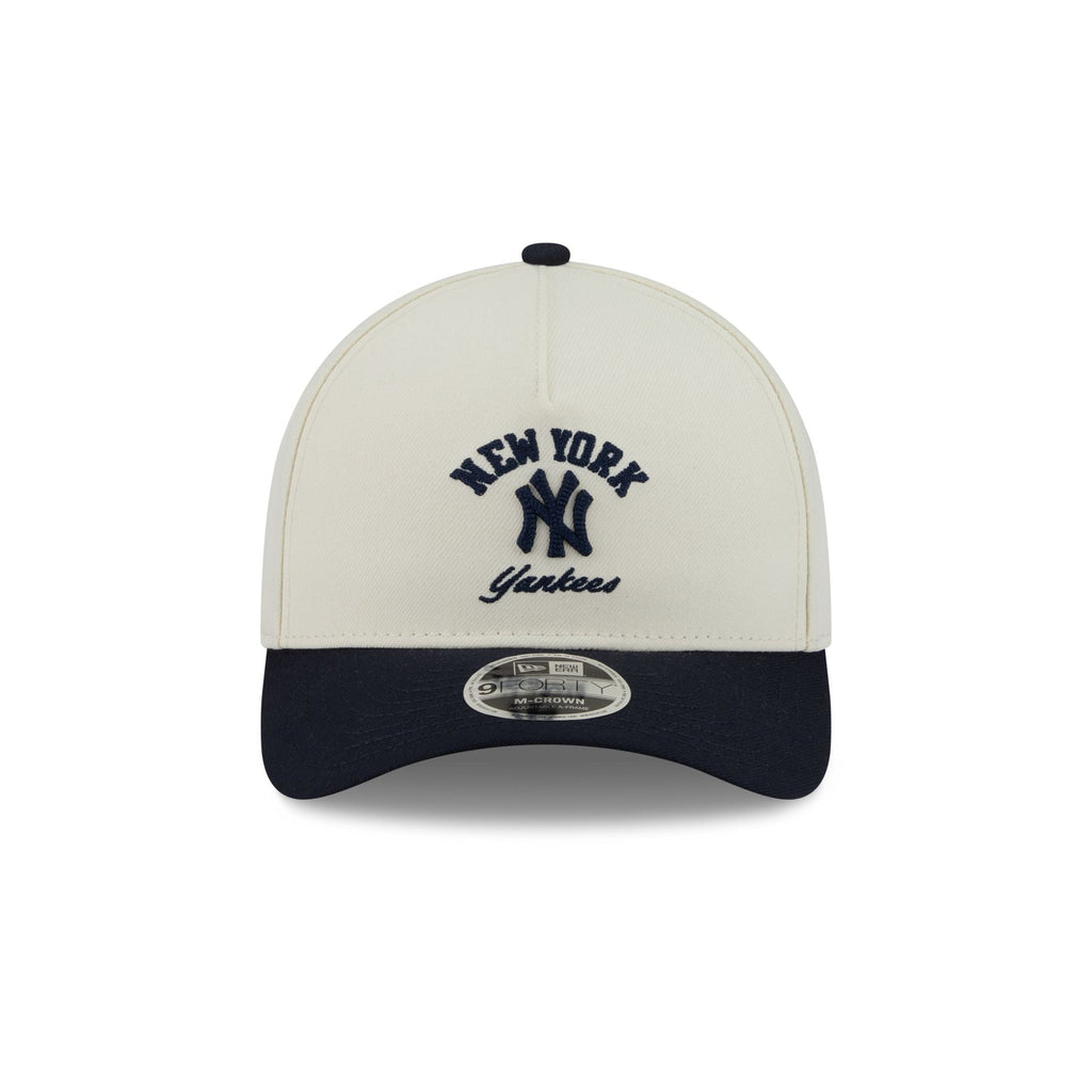 New York Yankees Arched Graphic Chrome White 9FORTY M-Crown A-Frame Snapback Hat