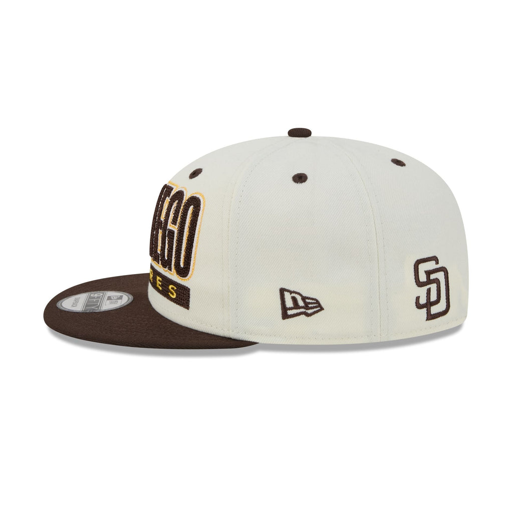 San Diego Padres Classic Stacked Chrome 9FIFTY Snapback Hat