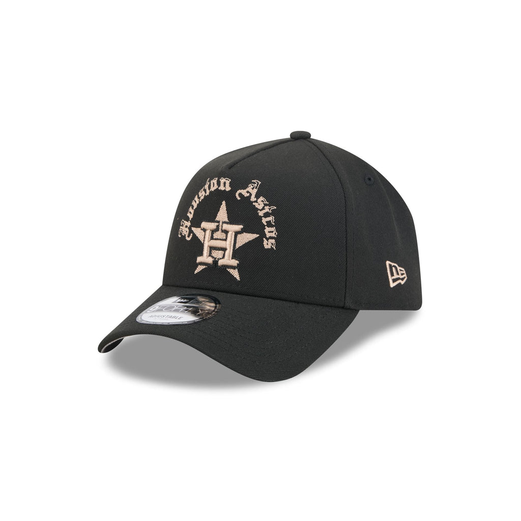Houston Astros Gothic Lettering 9FORTY A-Frame Snapback Hat