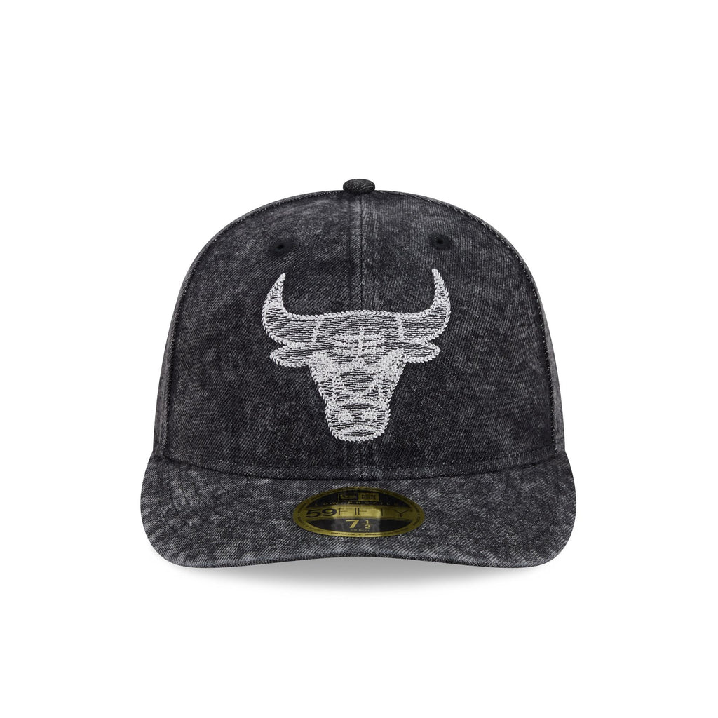 Chicago Bulls Black Denim Low Profile 59FIFTY Fitted Hat