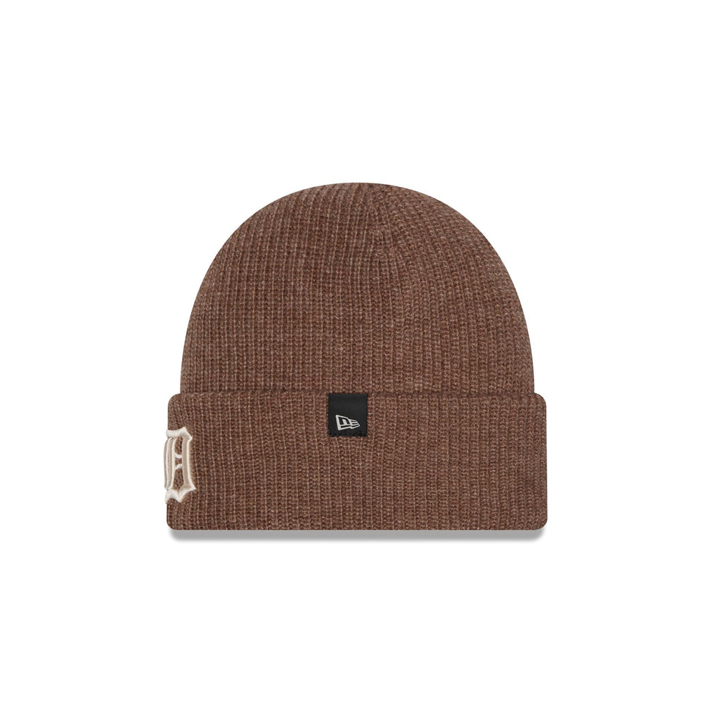 Detroit Tigers Woolen Tan Short Cuff Knit Beanie Hat