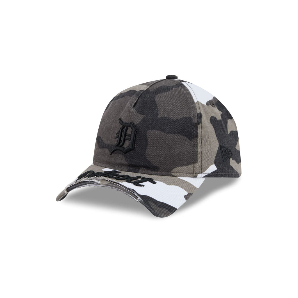 Detroit Tigers Washed Camo 9FORTY A-Frame Unstructured Cut-Off Visor Snapback Hat