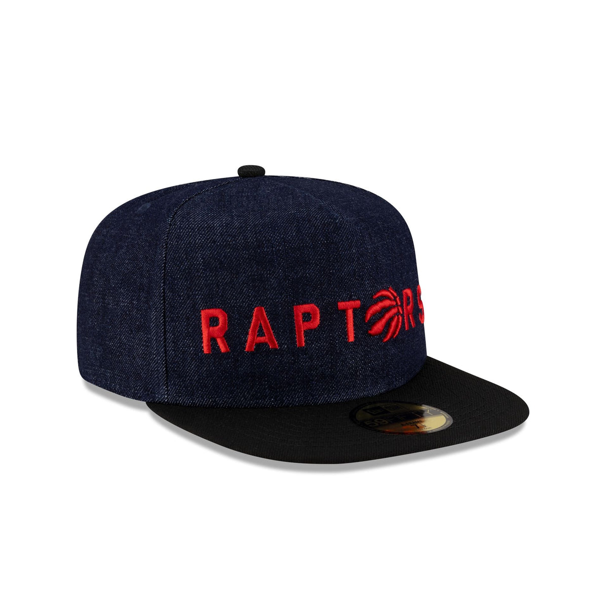 Toronto Raptors Navy Denim 59FIFTY A-Frame Fitted Hat