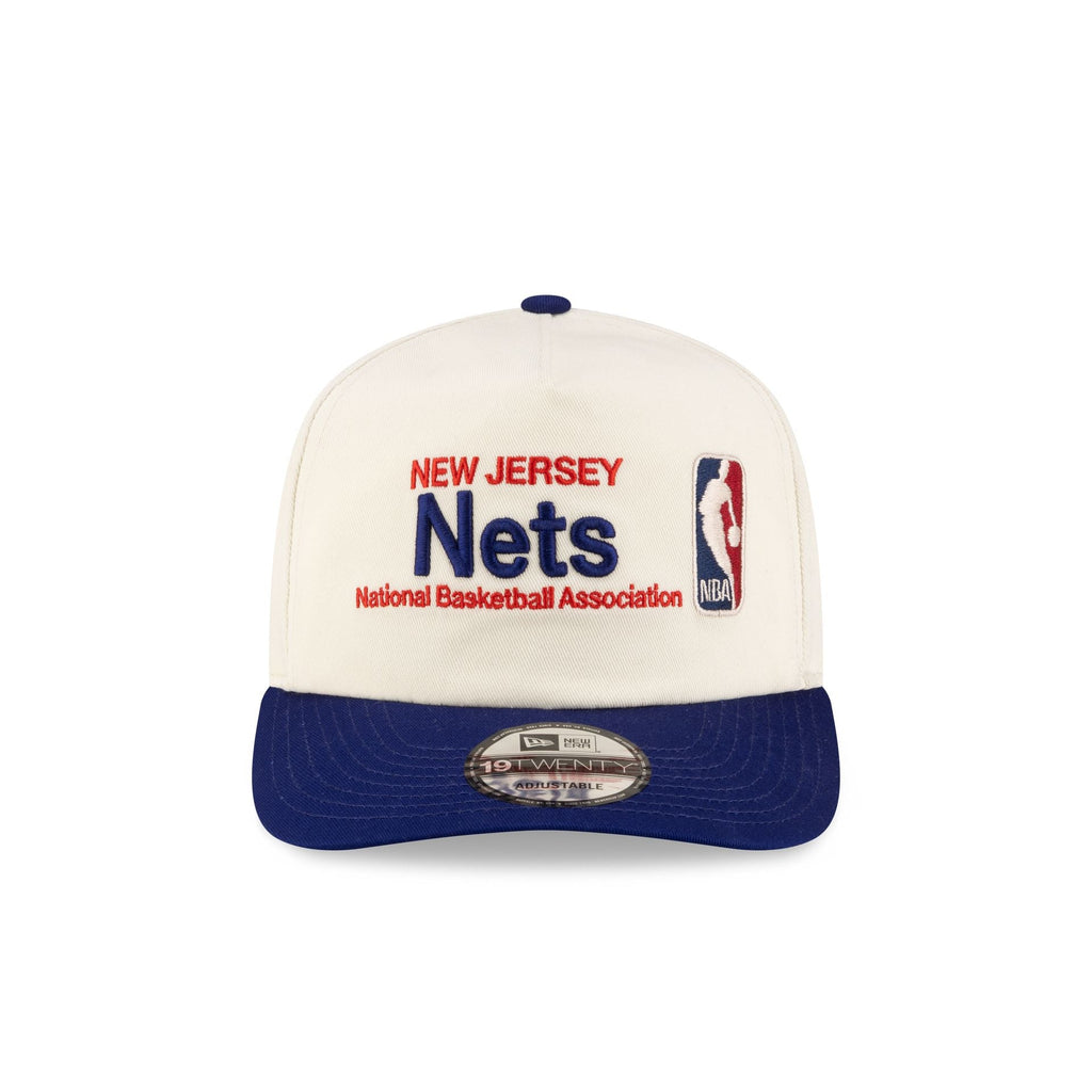 New Jersey Nets 1997-2012 Hardwood Classics Sign Stack Chrome White 19TWENTY Adjustable Hat