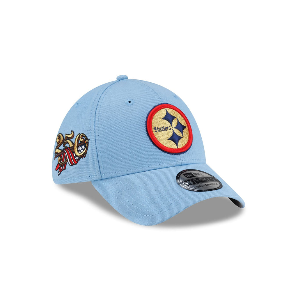 Pittsburgh Steelers Red. White & Blue 39THIRTY Stretch Fit Hat