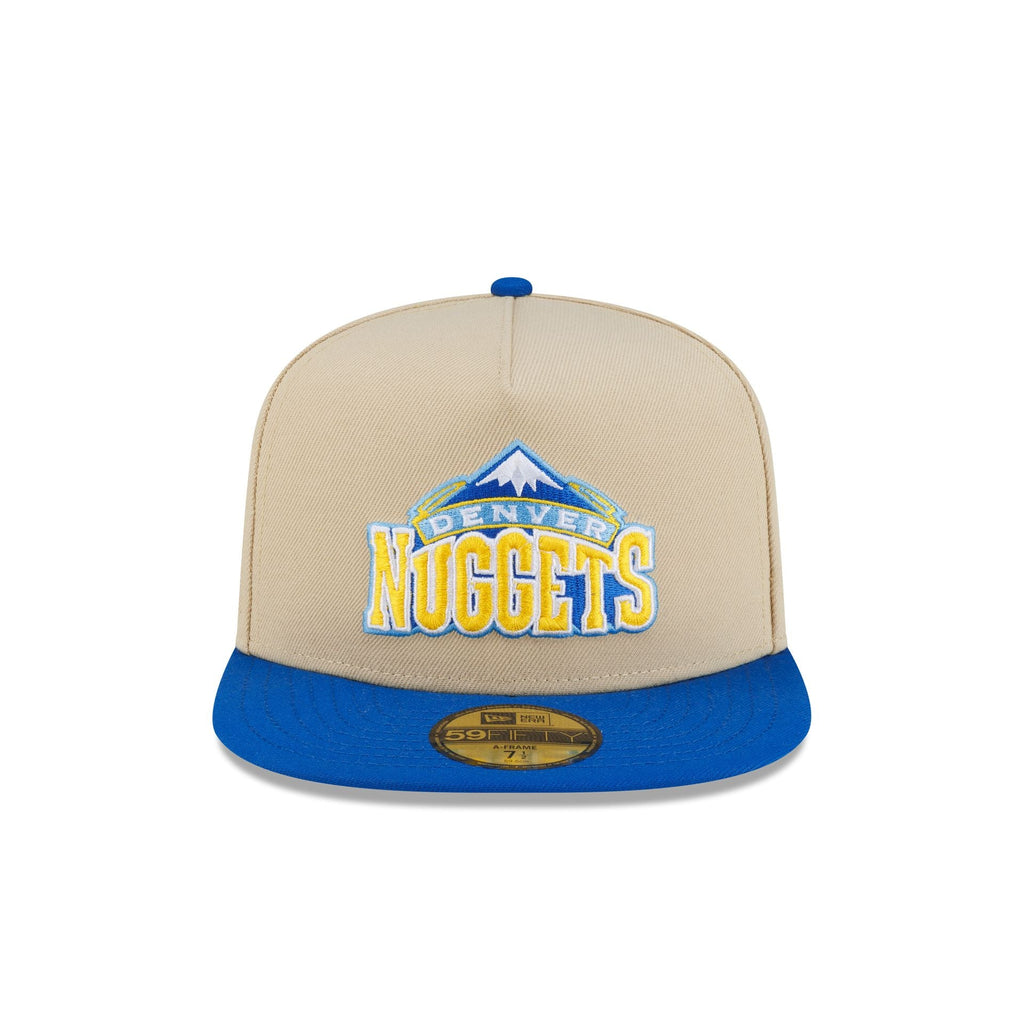 Denver Nuggets Hardwood Classics 2000s Gold 59FIFTY A-Frame Fitted Hat