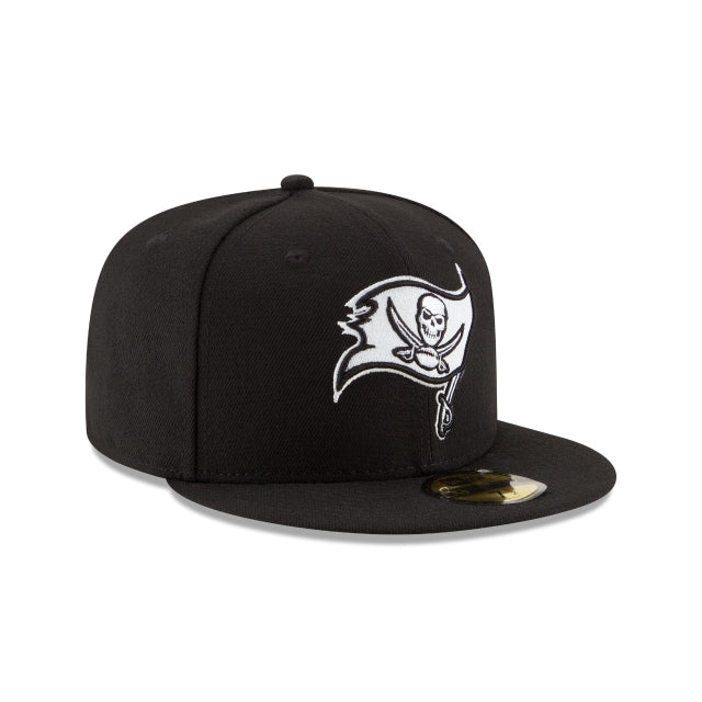Tampa Bay Buccaneers Black & White 59FIFTY Fitted Hat