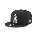 Los Angeles Angels Black and White Basic 59FIFTY Fitted Hat
