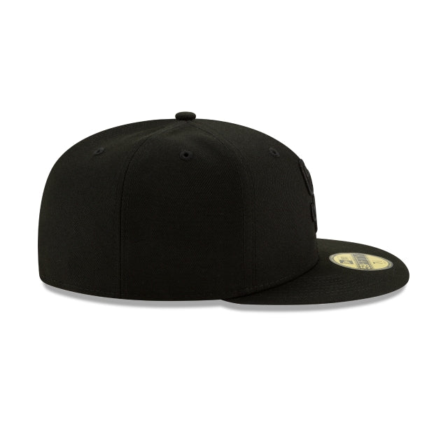 San Diego Padres Basic Black On Black 59FIFTY Fitted Hat