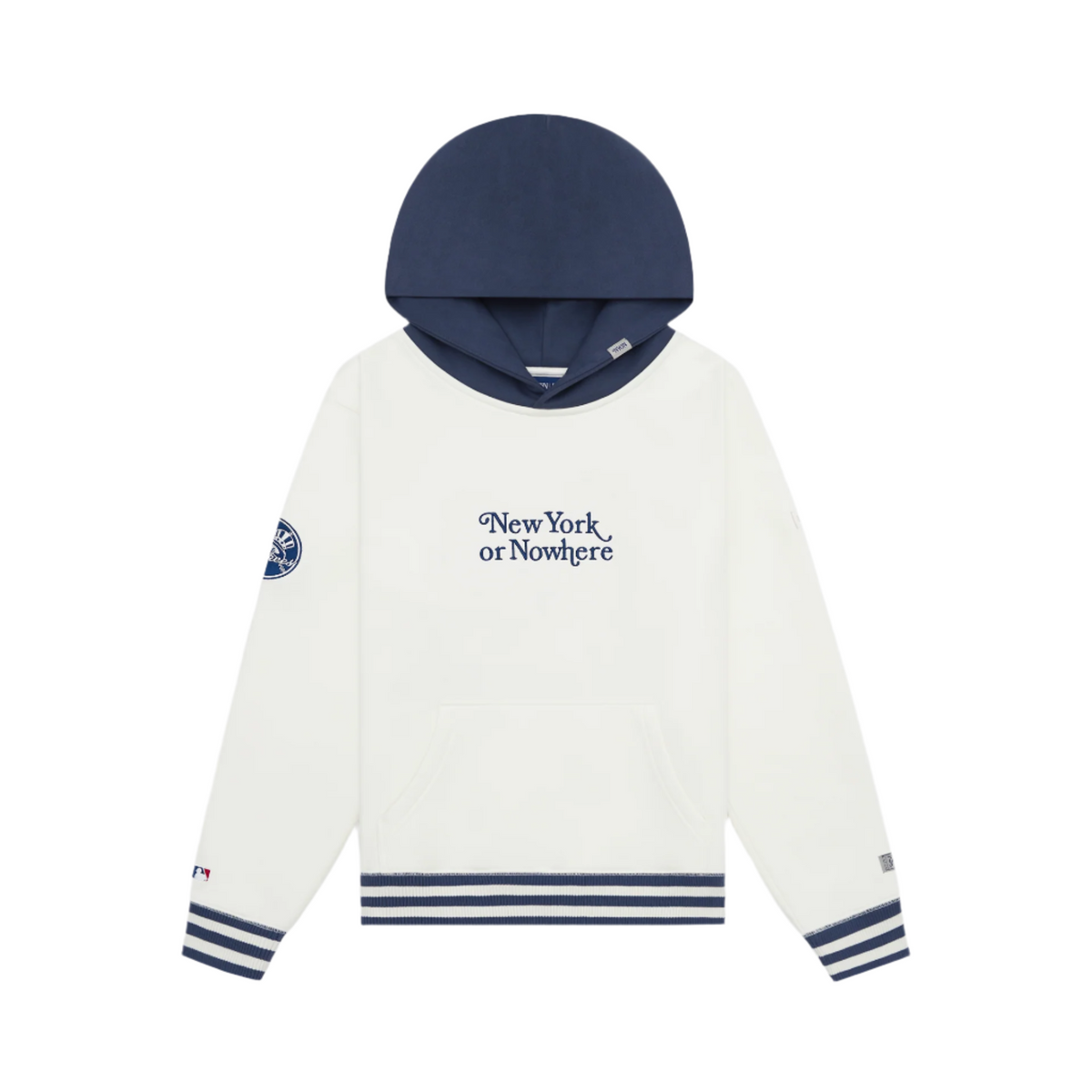 New York or Nowhere x New York Yankees White Motto Hoodie